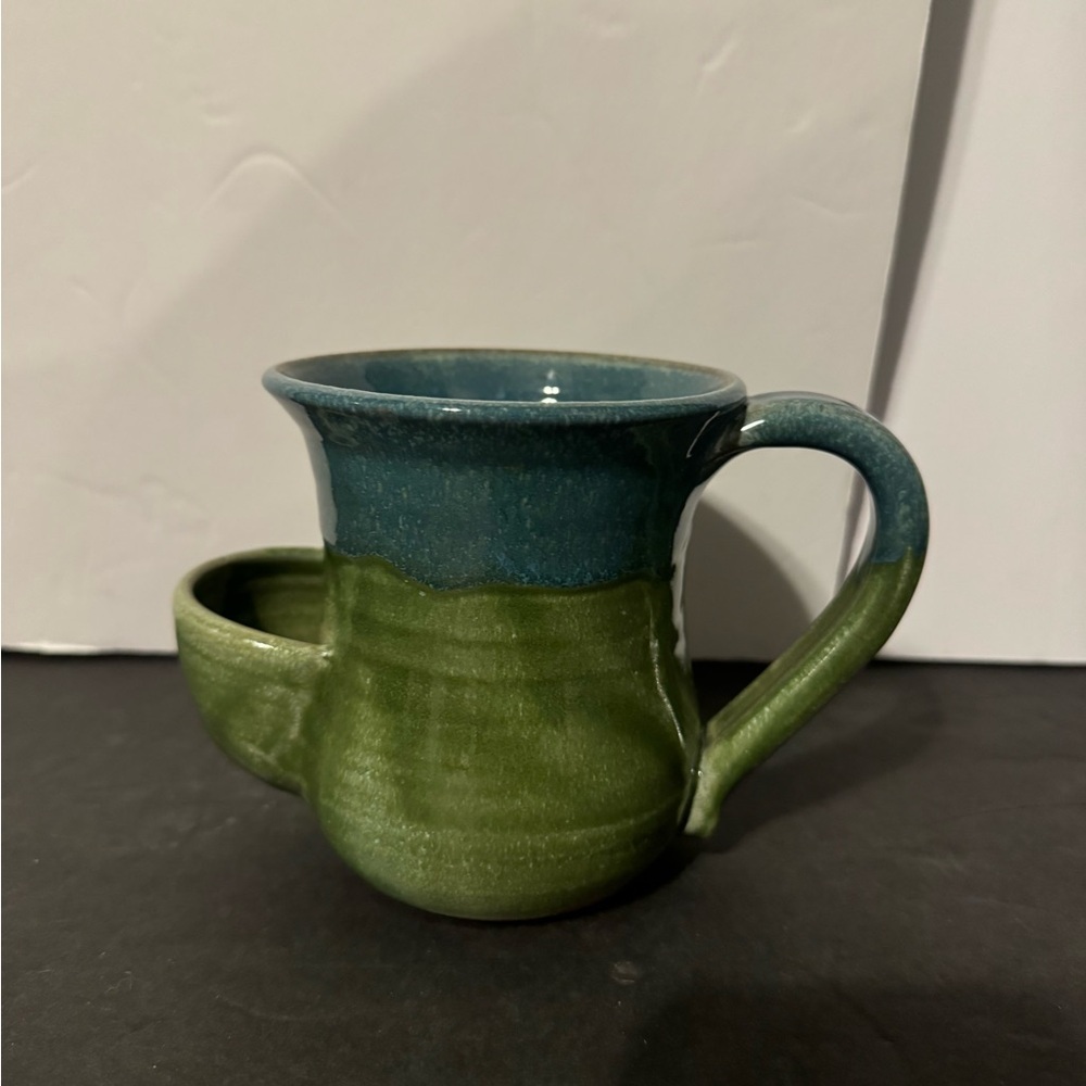 Handcrafted Coffee Tea Mug Blue Stoneware